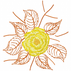 Flowers And Tree Embroidery Design 9